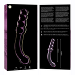 Gode en verre Nebula Ibiza modèle 14 rose 18,5 cm 5
