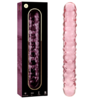 Gode en verre Nebula Ibiza modèle 15 rose 18,5 cm 2