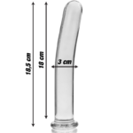 Gode en verre Nebula Ibiza modèle 17 transparent 18,5 cm 3