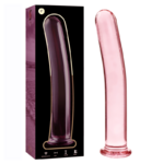 Gode en verre Nebula Ibiza modèle 17 rose 18,5 cm 2