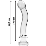 Gode en verre Nebula Ibiza modèle 18 transparent 18,5 cm 3