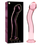 Gode en verre Nebula Ibiza modèle 18 rose 18,5 cm 2