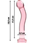 Gode en verre Nebula Ibiza modèle 18 rose 18,5 cm 3