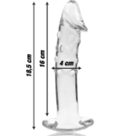 Gode en verre Nebula Ibiza modèle 19 transparent 18,5 cm 3