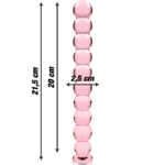 Gode en verre Nebula Ibiza modèle 22 rose 21,5 cm 3