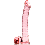 Gode en verre Nebula Ibiza modèle 23 rose 21,5 cm 4