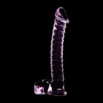Gode en verre Nebula Ibiza modèle 23 rose 21,5 cm 6
