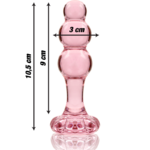 Plug anal en verre Nebula Ibiza modèle 1 rose 10,5 cm 3