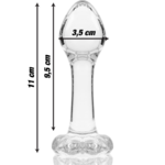 Plug anal en verre Nebula Ibiza modèle 2 transparent 11 cm 3