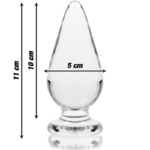 Plug anal en verre Nebula Ibiza modèle 4 transparent 11 cm 3
