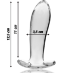 Plug anal en verre Nebula Ibiza modèle 5 transparent 12,5 cm 3