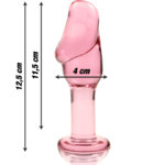 Plug anal en verre Nebula Ibiza modèle 6 rose 12,5 cm 3