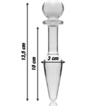 Plug anal en verre Nebula Ibiza modèle 7 transparent 13,5 cm 3