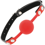 Bâillon silicone rouge Darkness, vue 2 sur 5