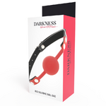 Bâillon silicone rouge Darkness, vue 4 sur 5