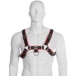 Harnais cuir homme chaînes noir rouge Leather Body Chain III, vue 2 sur 2