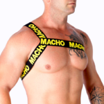 Harnais élastique romain homme jaune Macho taille S/M, vue 2 sur 4