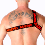 Harnais élastique romain homme rouge Macho taille L/XL, vue 4 sur 4