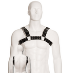 Harnais bulldog cuir noir homme réglable Leather Body, vue 2 sur 2