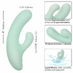 vibromasseur rabbit point G transparent aqua Fiji Calexotics vue 7 sur 10