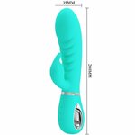 vibromasseur rabbit point G vert aqua Prescott Pretty Love vue 5 sur 9