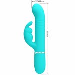 vibromasseur rabbit rotatif vert aqua Coale Pretty Love vue 7 sur 10
