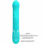 vibromasseur rabbit rotatif vert aqua Coale Pretty Love vue 8 sur 10