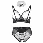 costume soubrette sexy noir et blanc S/M Subblime 5