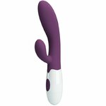 vibromasseur rabbit violet 30 vibrations avec tige insérable Alvis Pretty Love, photo principale