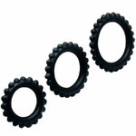 set de 3 anneaux péniens en silicone noir Titan 2,8 2,4 1,9 cm Baile, photo principale