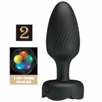 Plug anal vibrant Pretty Love Varian lumière LED noir 10,8 cm