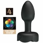 Plug anal vibrant Pretty Love Olman lumière LED noir 8,8 cm