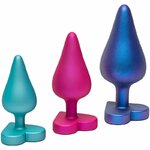 kit d'entraînement anal 3 plugs S M L base cœur Romp Luster, photo principale