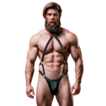 harnais jock strap en éco-cuir pour homme Fetish Submissive Attitude, photo principale