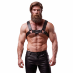 harnais de poitrine en éco-cuir pour homme Fetish Submissive Attitude, photo principale