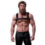 Harnais poitrine néoprène homme Fetish Submissive taille M, vue 1 sur 6