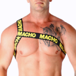 Harnais élastique romain homme jaune Macho taille S/M, vue 1 sur 4
