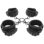ensemble de menottes poignets et chevilles doublées néoprène Fetish Submissive