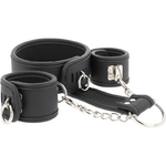 collier et menottes en cuir végan Fetish Submissive photo principale