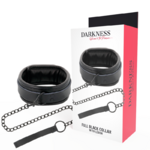 collier de posture noir avec laisse chaîne Darkness