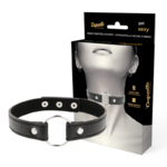 collier en cuir végan 38 cm trois boutons-pression Coquette Chic Desire photo principale