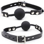bâillon boule en silicone avec ceinture et cadenas Ohmama Fetish