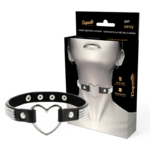 ras de cou en cuir végan avec cœur Coquette Chic Desire photo principale