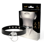 ras de cou double anneau en cuir végan Coquette Chic Desire photo principale
