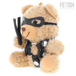 Ours en peluche BDSM Ted Fetish Submissive modèle 2 avec fouet, masque et harnais