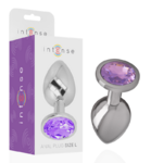 plug anal métal bijou Intense violet taille S