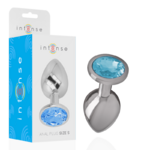 plug anal métal bijou Intense bleu taille S