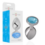 plug anal métal bijou Intense bleu taille M