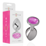 plug anal métal bijou Intense rose taille S