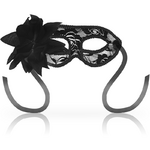 masque vénitien dentelle noire et fleurs OHMAMA photo principale